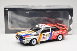 Audi Quattro A2 Schmidt Motorsport #2 H. Demuth / W. Lux Winners Hunsrück Rally 1984 Minichamps 1:18 155841102 Metall — Bild 6 von 6