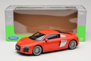 Audi R8 V10 Rot Welly 1:18 18052W Metall — Bild 8 von 8