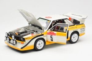 Audi Sport Quattro S1 #5 W. Rohrl / C. Geistdorfer Rally Sanremo Winner 1985 AUTOart 1:18 88503 Komposit — Bild 2 von 8