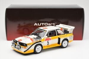 Audi Sport Quattro S1 #5 W. Rohrl / C. Geistdorfer Rally Sanremo Winner 1985 AUTOart 1:18 88503 Komposit — Bild 8 von 8