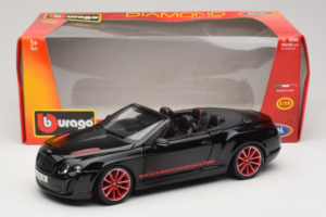 Bentley Continental Supersports ISR Cabriolet Schwarz Mit Roten Felgen Bburago 1:18 18-11035 Metall — Bild 8 von 8