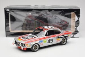 BMW 2800 CS E9 #49 Team Schnitzer G. Herzog / H. Heyer 24 Hours of Spa 1972 Minichamps 1:18 155722749 Metall — Bild 6 von 6
