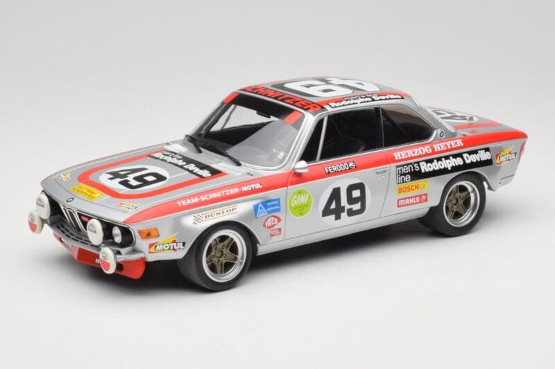 BMW 2800 CS E9 #49 Team Schnitzer G. Herzog / H. Heyer 24 Hours of Spa 1972 Minichamps 1:18 155722749 Metall