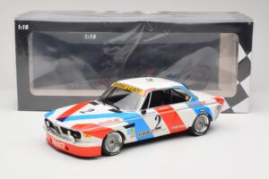 BMW 3.0 CSL E9 #2 Luigi Racing A. de Fierlant / P. Xhenceval Winners 24 Hours of Spa 1975 Minichamps 1:18 155752602 Metall — Bild 6 von 6