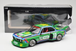 BMW 3.5 CSL E9 Schnitzer #10 D. Quester / R. Peterson 6 Hours Watkins Glen 1976 Minichamps 1:18 155762610 Metall — Bild 6 von 6