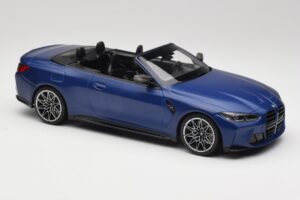 BMW M4 G82 Cabriolet Frozen Portimao Blue Minichamps 1:18 155021030 Metall — Bild 4 von 6