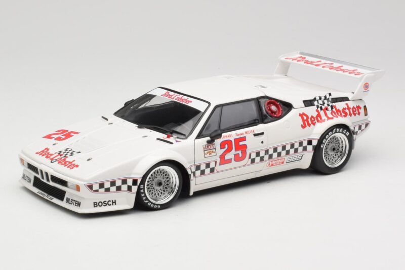 BMW M1 #25 Red Lobster D. Cowart / K. Miller LA Times GP Riverside 1981 Minichamps 1:18 180812925 Metall