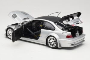 BMW M3 E46 GTR Street Silber With Carbon Roof Minichamps 1:18 100012102 Metall — Bild 5 von 8