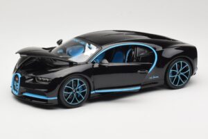 Bugatti Chiron Schwarz & Blau Bburago 1:18 18-11040BK Metall — Bild 2 von 8
