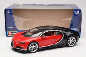 Bugatti Chiron Schwarz & Rot Bburago 1:18 18-11040 Metall — Bild 8 von 8