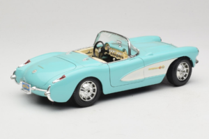 Chevrolet Corvette C1 Blau & Weiß Bburago 1:18 3024-M2 Metall — Bild 3 von 8
