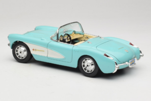 Chevrolet Corvette C1 Blau & Weiß Bburago 1:18 3024-M2 Metall — Bild 7 von 8