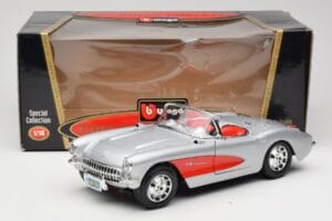 Chevrolet Corvette C1 Silber Bburago 1:18 3034 Metall — Bild 8 von 8