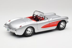 Chevrolet Corvette C1 Silber & Rot Bburago 1:18 3024-M1 Metall — Bild 3 von 8