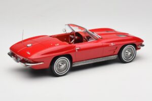 Chevrolet Corvette C2 Sting Ray Cabriolet Riverside Red Norev 1:18 189056 Metall — Bild 2 von 6