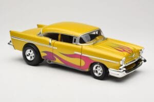 Chevrolet Custom Gelb mit Flamme Hot Wheels 1:18 21356 Metall — Bild 6 von 8