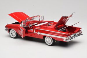 Chevrolet Impala Cabriolet Rot Welly 1:18 9864W Metall — Bild 5 von 8