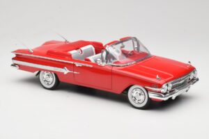 Chevrolet Impala Cabriolet Rot Welly 1:18 9864W Metall — Bild 6 von 8