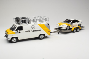 Opel Manta 400 Group B Rally Tour de Corse 1984 Mit Chevrolet G30 Servicefahrzeug Otto 1:18 OT491 Resin — Bild 3 von 13