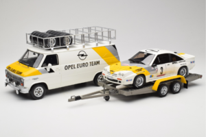 Opel Manta 400 Group B Rally Tour de Corse 1984 Mit Chevrolet G30 Servicefahrzeug Otto 1:18 OT491 Resin