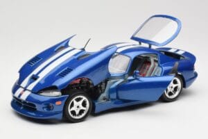Dodge Viper GTS SR II Blau mit Weißen Streifen Bburago 1:18 3330 Metall — Bild 2 von 8