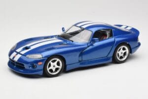 Dodge Viper GTS SR II Blau mit Weißen Streifen Bburago 1:18 3330 Metall