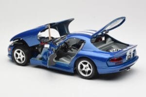 Dodge Viper GTS SR II Blau mit Weißen Streifen Bburago 1:18 3330 Metall — Bild 5 von 8