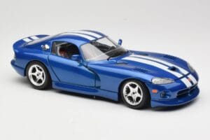 Dodge Viper GTS SR II Blau mit Weißen Streifen Bburago 1:18 3330 Metall — Bild 6 von 8