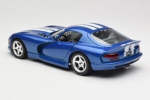 Dodge Viper GTS SR II Blau mit Weißen Streifen Bburago 1:18 3330 Metall — Bild 7 von 8