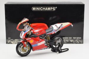Ducati 998R WSB #1 T. Bayliss Ducati Infostrada 2002 Minichamps 1:12 122021201 Metall — Bild 6 von 6