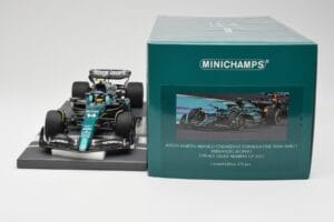 Aston Martin AMR23 #14 F. Alonso 3rd Place Saudi Arabian GP 2023 Minichamps 1:18 117230214 Metall — Bild 6 von 7