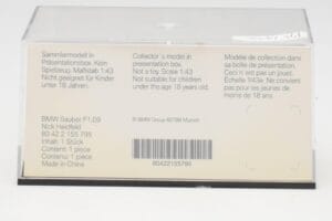 BMW Sauber F1.09 #6 N. Heidfeld F1 2009 v2 Minichamps 1:43 80422155795 Metall — Bild 4 von 5