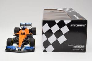 McLaren MCL35M #3 D. Ricciardo Bahrain GP 2021 Minichamps 1:18 530211803 Metall — Bild 6 von 7