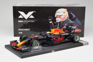 Red Bull RB16B #33 M. Verstappen Emilia Romagna GP Winner 2021 Minichamps 1:18 113210233T Metall — Bild 6 von 6