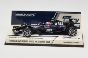 Williams Toyota FW29B K. Nakajima Jerez Test 14. Januar 2008 Minichamps 1:43 400080108 Metall