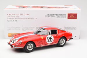 Ferrari 275 GTB Competizione #26 G. Biscaldi / A. de Bourbon Team Hugus 24 Hours of Le Mans 1966 CMC 1:18 M-199 Metall — Bild 6 von 6