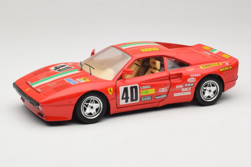 Ferrari 288 GTO Rally #40 Rot 1986 Bburago 1:18 3057-P1 Metall