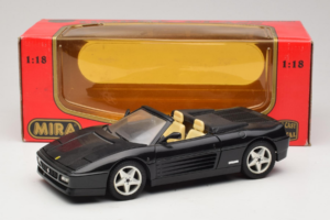Ferrari 348 Spider Schwarz Mit Silbernen Felgen Mira 1:18 6918 Metall — Bild 8 von 8