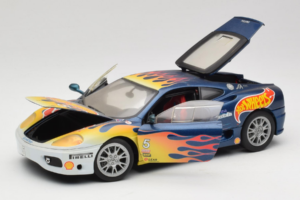 Ferrari 360 Modena Challenge #5 Hot Wheels Purple Fire Livery 1999 Bburago 1:18 29619 Metall — Bild 2 von 8
