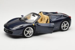 Ferrari 458 Italia Spider Dark Blue Metallic Hot Wheels 1:18 X5529 Metall — Bild 2 von 8