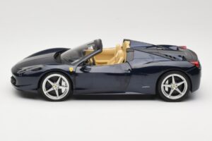 Ferrari 458 Italia Spider Dark Blue Metallic Hot Wheels 1:18 X5529 Metall — Bild 4 von 8