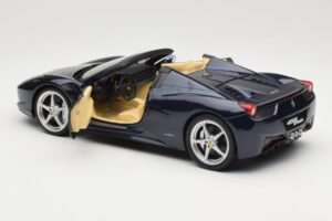 Ferrari 458 Italia Spider Dark Blue Metallic Hot Wheels 1:18 X5529 Metall — Bild 5 von 8