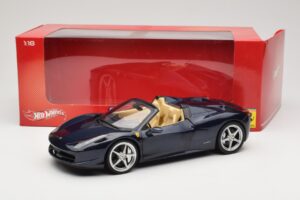 Ferrari 458 Italia Spider Dark Blue Metallic Hot Wheels 1:18 X5529 Metall — Bild 8 von 8