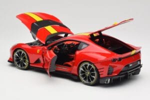 Ferrari 812 Competizione Rosso Corsa Mit Gelben Streifen Bburago 1:18 18-16915 Metall — Bild 5 von 8