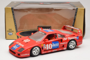 Ferrari F40 #40 J-P. Jabouille / O. Grouillard Art Sports 1987 Bburago 1:18 3332-A1 Metall — Bild 8 von 8