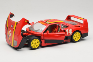 Ferrari F40 Evoluzione #14 L. Dalla Noce H&R Rot mit Gelben Rädern 1992 Bburago 1:18 3042-H1 Metall — Bild 2 von 8