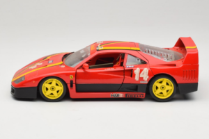 Ferrari F40 Evoluzione #14 L. Dalla Noce H&R Rot mit Gelben Rädern 1992 Bburago 1:18 3042-H1 Metall — Bild 4 von 8