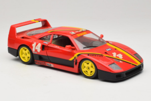 Ferrari F40 Evoluzione #14 L. Dalla Noce H&R Rot mit Gelben Rädern 1992 Bburago 1:18 3042-H1 Metall — Bild 6 von 8