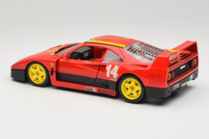 Ferrari F40 Evoluzione #14 L. Dalla Noce H&R Rot mit Gelben Rädern 1992 Bburago 1:18 3042-H1 Metall — Bild 7 von 8