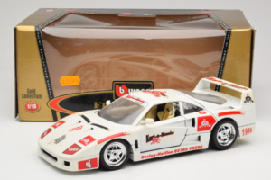 Ferrari F40 Kart-o-Mania Weiß Bburago 1:18 3332-W3 Metall — Bild 8 von 8